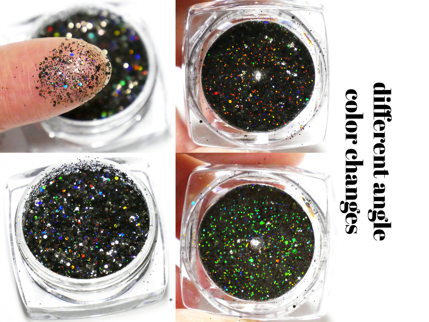 Halo Powder Glitter For Nail Art Design/Rainbow Pigment Glitter Nails/ Holographic Nails starry film illusion laser color changing sequins