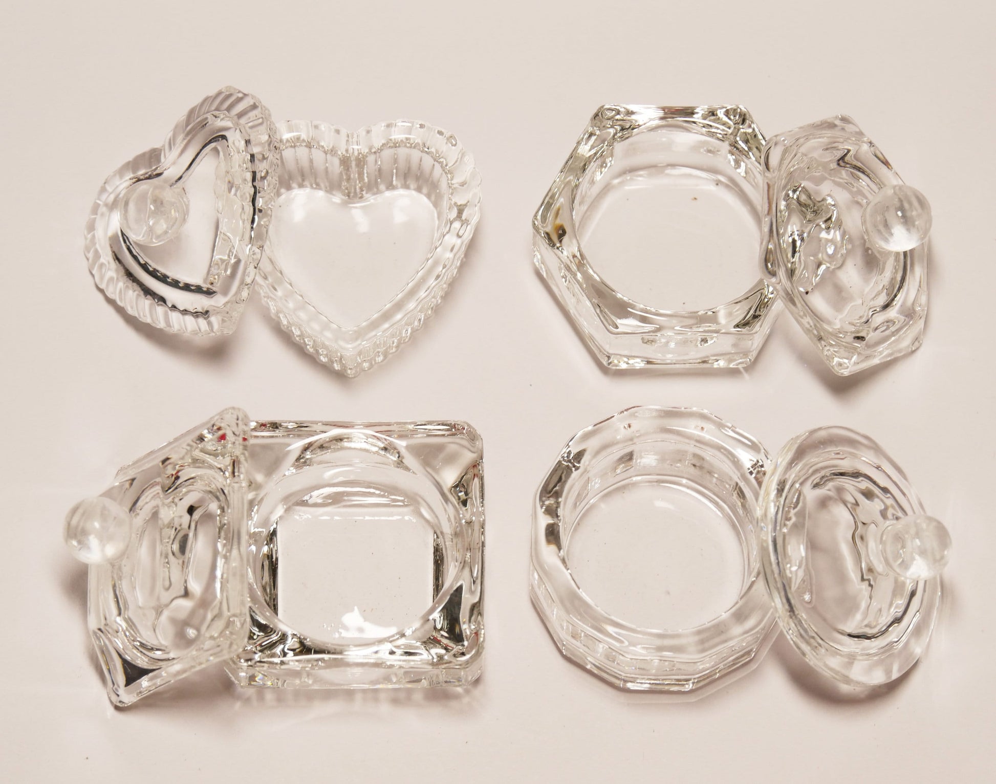 Nail Crystal Glass Cup/ Nail Art Liquid Storage Powder Washing cup Jar/ Nail Brush Cleansing Cup with Lid Salon Manicure Tool