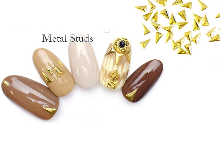 Bohemia Metallic Rivet Glitter Nail Studs Metal Decoration/ Gold mini decal for Nail polish 