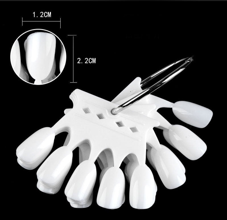 Crown Nail Gel Polish Color Display Card/ Clear White Black False Nails Acrylic Nail Art Tips Display palette Holder/ Practice Card