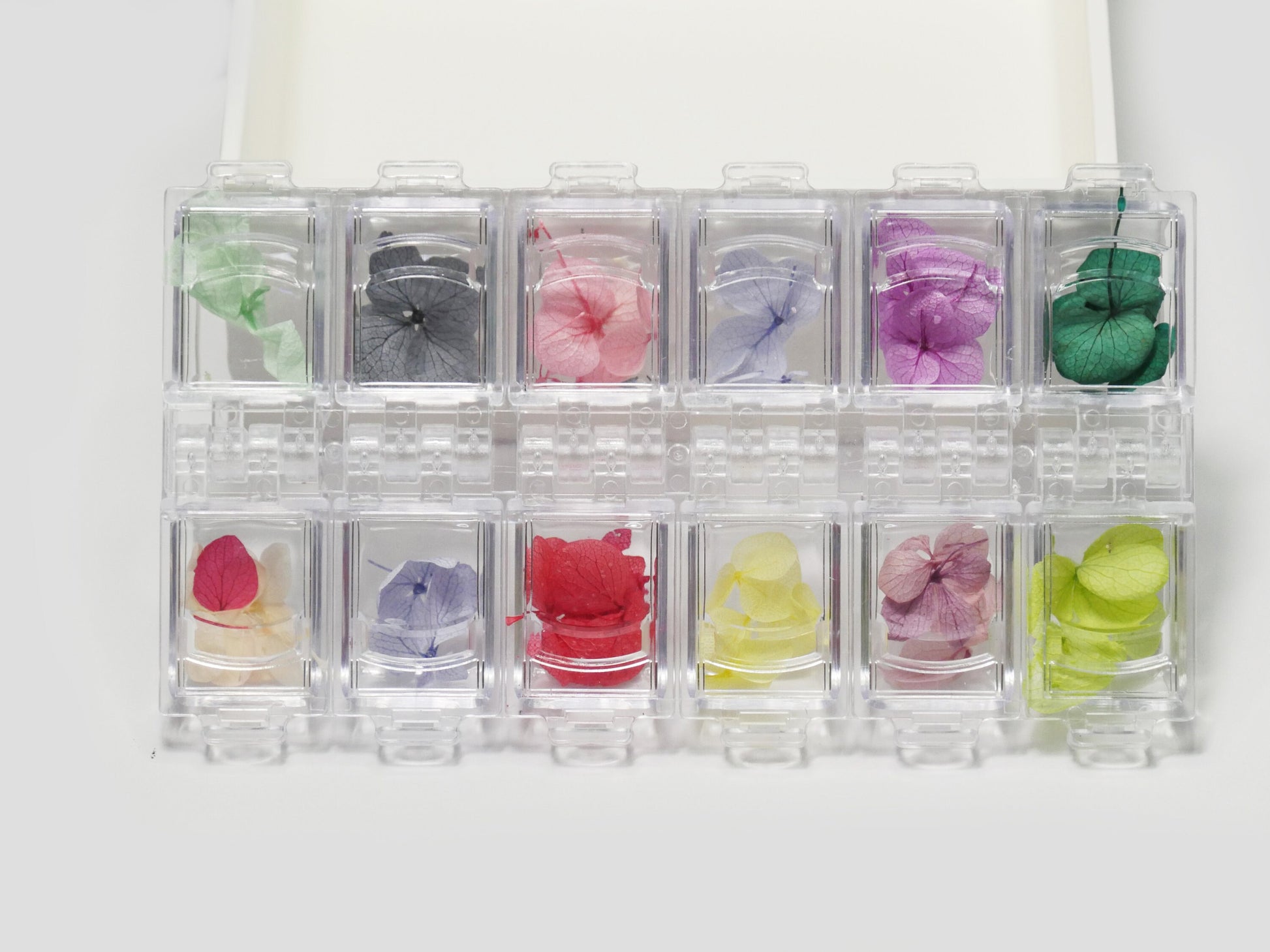 Hydrangea Dying Pressed Real Flower Petal/ 1 box dried hydrangea flower supply for resining crafts nail art UV resin/ fairy tale nail art