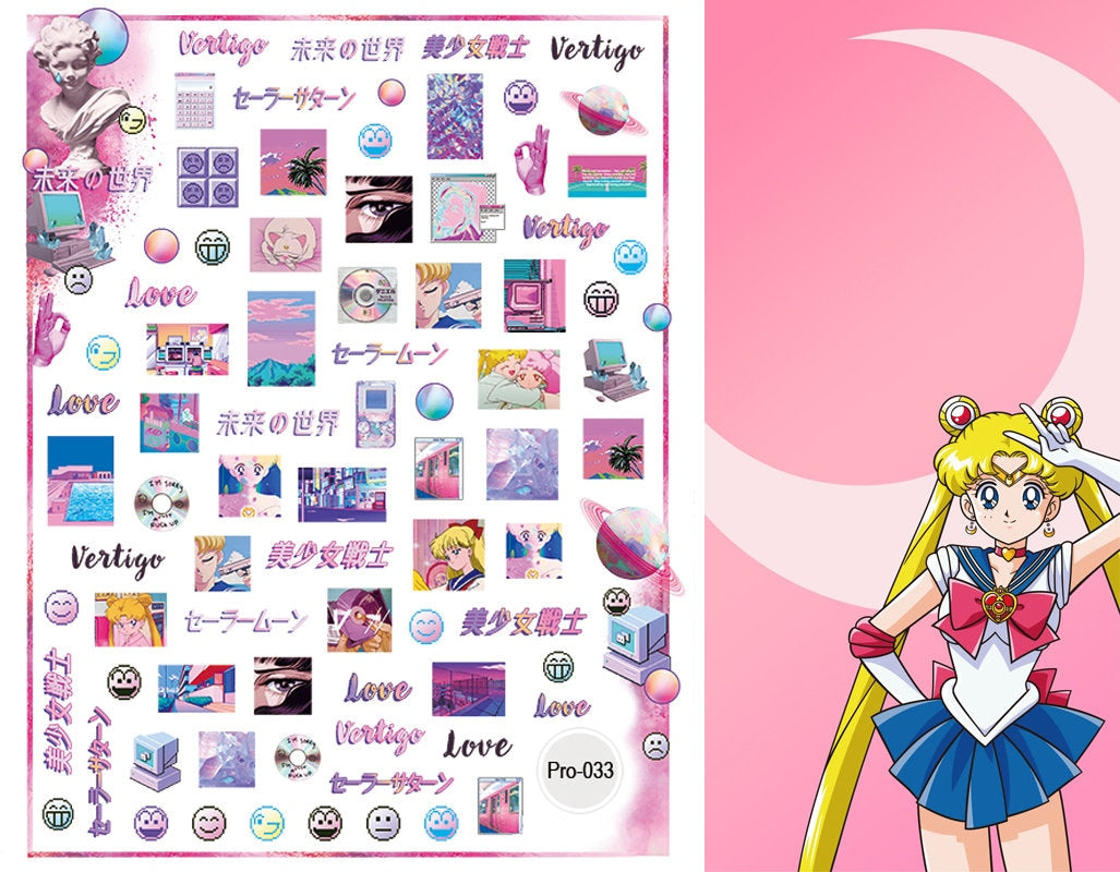 80's Sailor Moon Nail Sticker