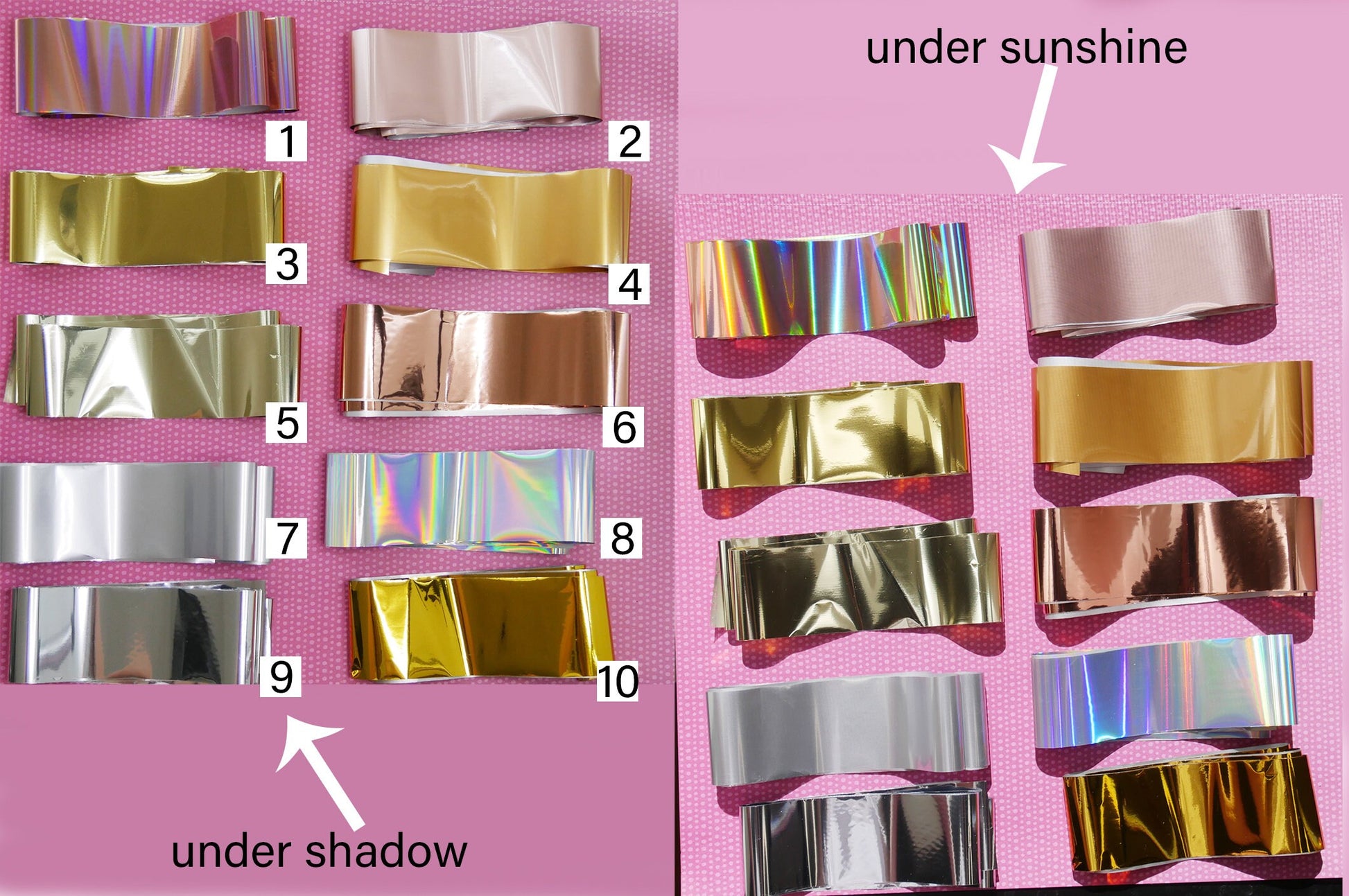 100 cm Metallic transfer paper Foil Nail Art Sticker Decal/ DIY Golden nail transferring mirrored foil design/silver nail, rose gold nail