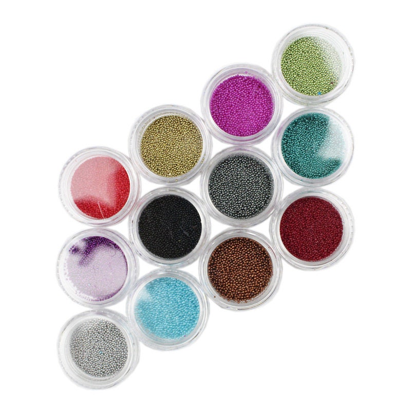 1.5mm 12 colors Caviar beads/ multi color nail micro beads