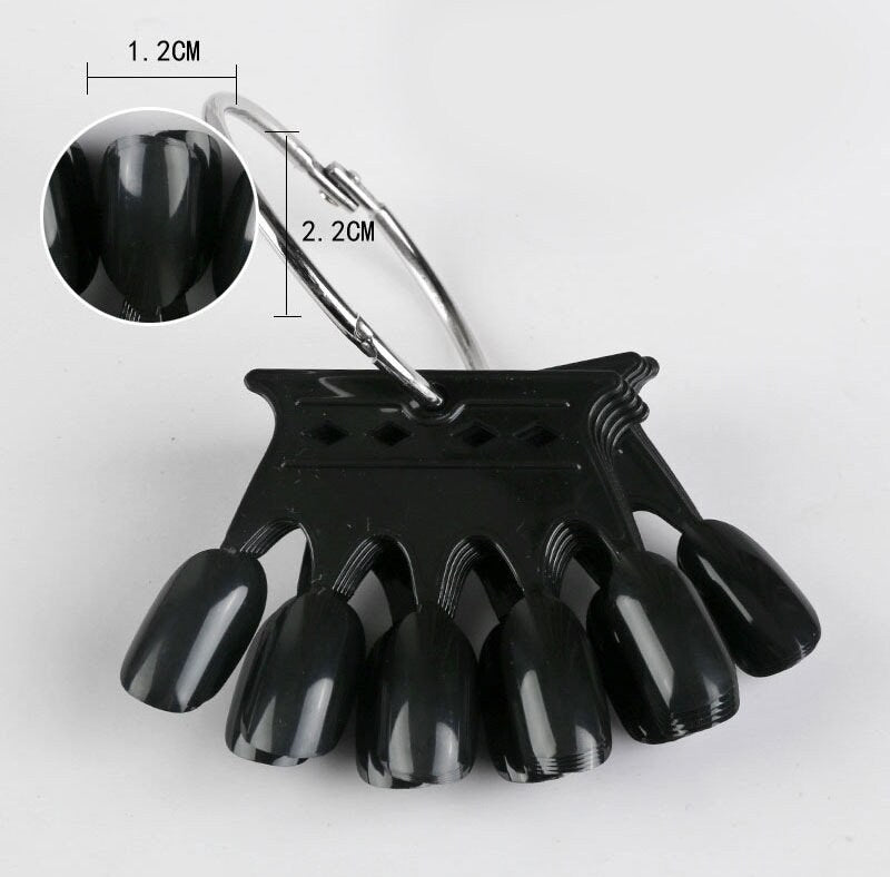 Crown Nail Gel Polish Color Display Card/ Clear White Black False Nails Acrylic Nail Art Tips Display palette Holder/ Practice Card