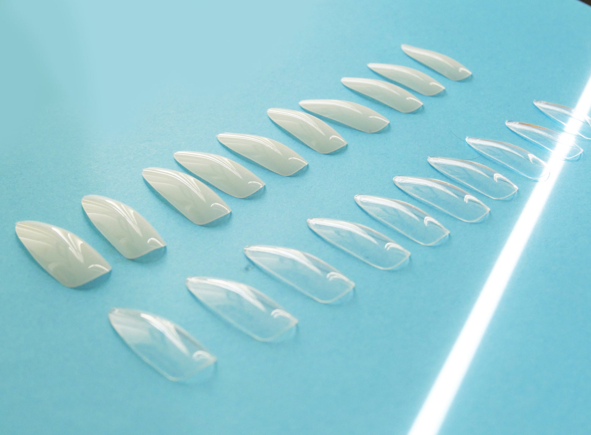100 pcs Full Cover Stiletto Almond False Fake Nails Tips Manicure nail well tips/ Clear full Acrylic UV Gel Manicure Nail Tips
