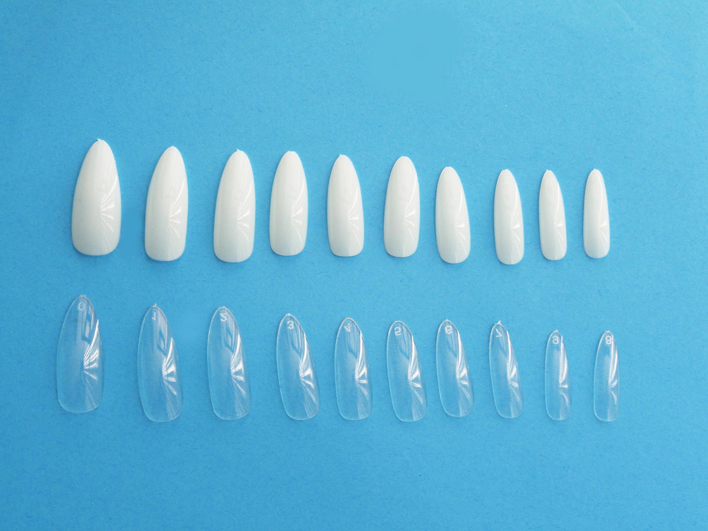 100 pcs Full Cover Stiletto Almond False Fake Nails Tips Manicure nail well tips/ Clear full Acrylic UV Gel Manicure Nail Tips