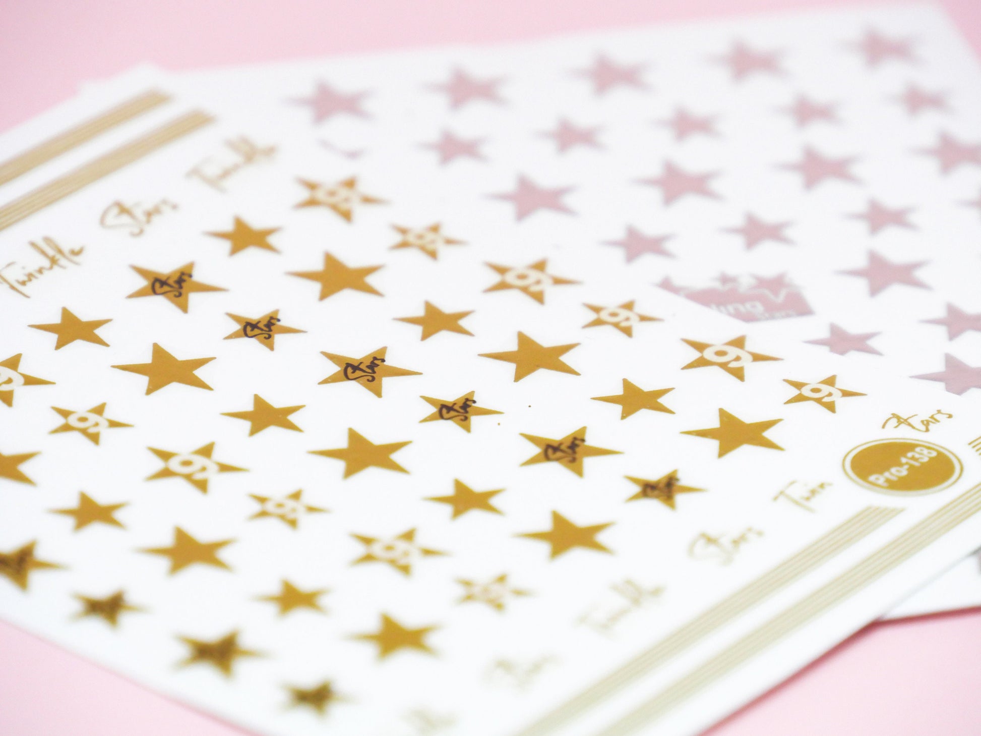 Ultra Thin Star Nail Sticker/ Gold Silver Five Pointed Star Nail Art Stickers Self Adhesive Decals/ Metallic star pro nail art sticker