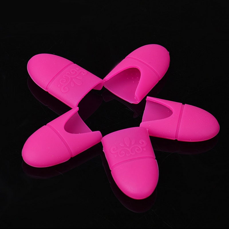 5 pcs reusable silica gel Nail Soak Off Cap Cleaner Nail Soakers UV Nail Gel Remover UV Gel Polish Remover Wrap
