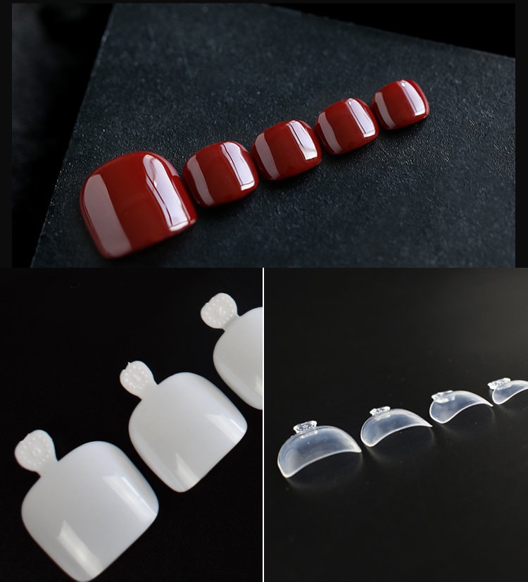500 pcs Toenail Full Cover Square False Fake Nails Tips Manicure nail well tips/ Natural full Acrylic UV Gel Pedicure Nail Tips