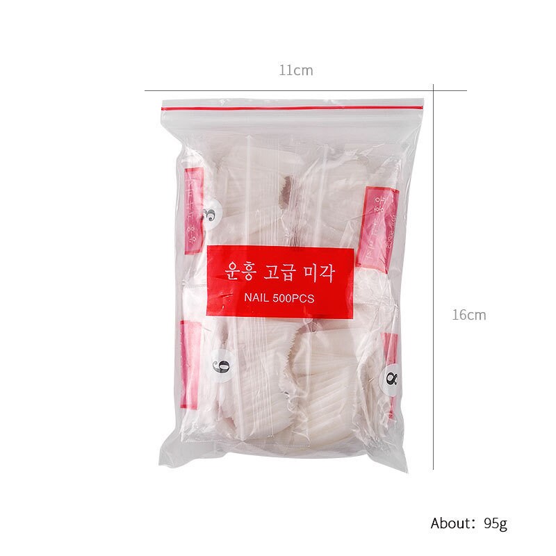 500 pcs Full Cover Coffin False Fake Nails Tips Manicure nail well tips/ Clear full Acrylic UV Gel Manicure Nail Tips
