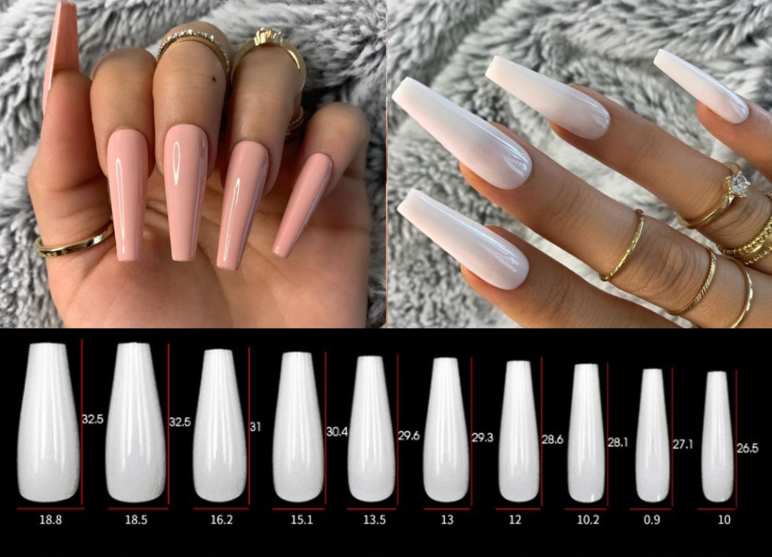 500 pcs Full Cover Coffin False Fake Nails Tips Manicure nail well tips/ Clear full Acrylic UV Gel Manicure Nail Tips