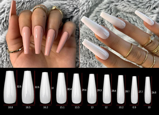 500 pcs Full Cover Coffin False Fake Nails Tips Manicure nail well tips/ Clear full Acrylic UV Gel Manicure Nail Tips