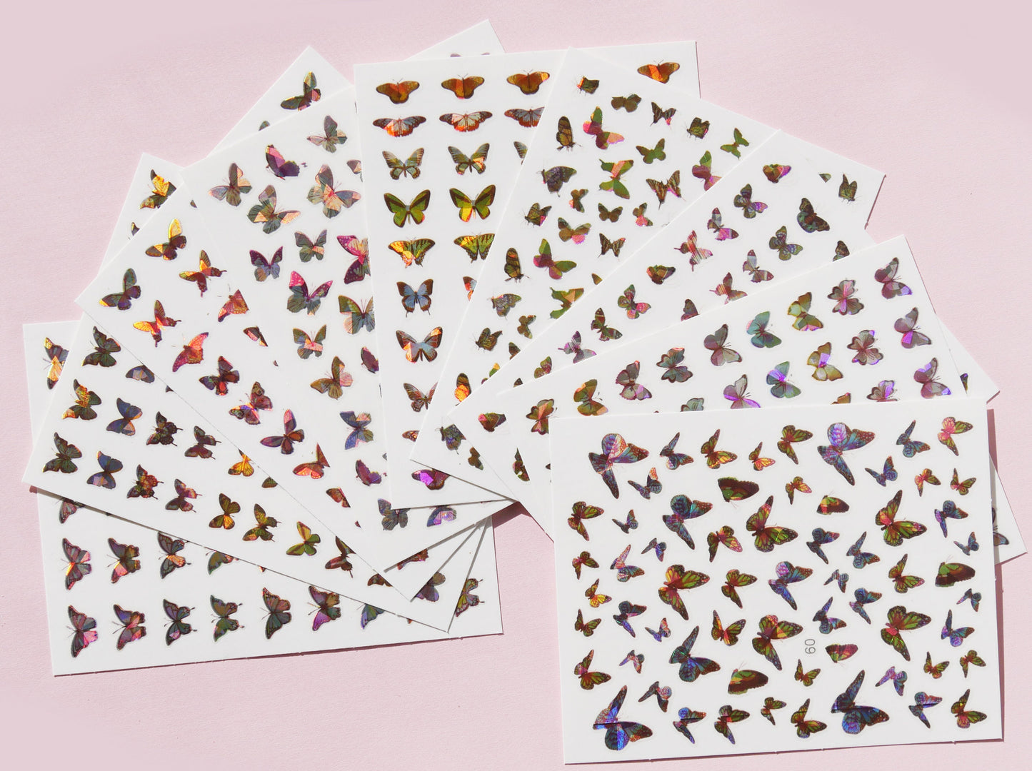 Butterfly Laser Sticker Nail Art/ Blue Morpho Monarch Peel Off nail sticker/ Fairy Tale Theme nail sticker/ Nail decal supply