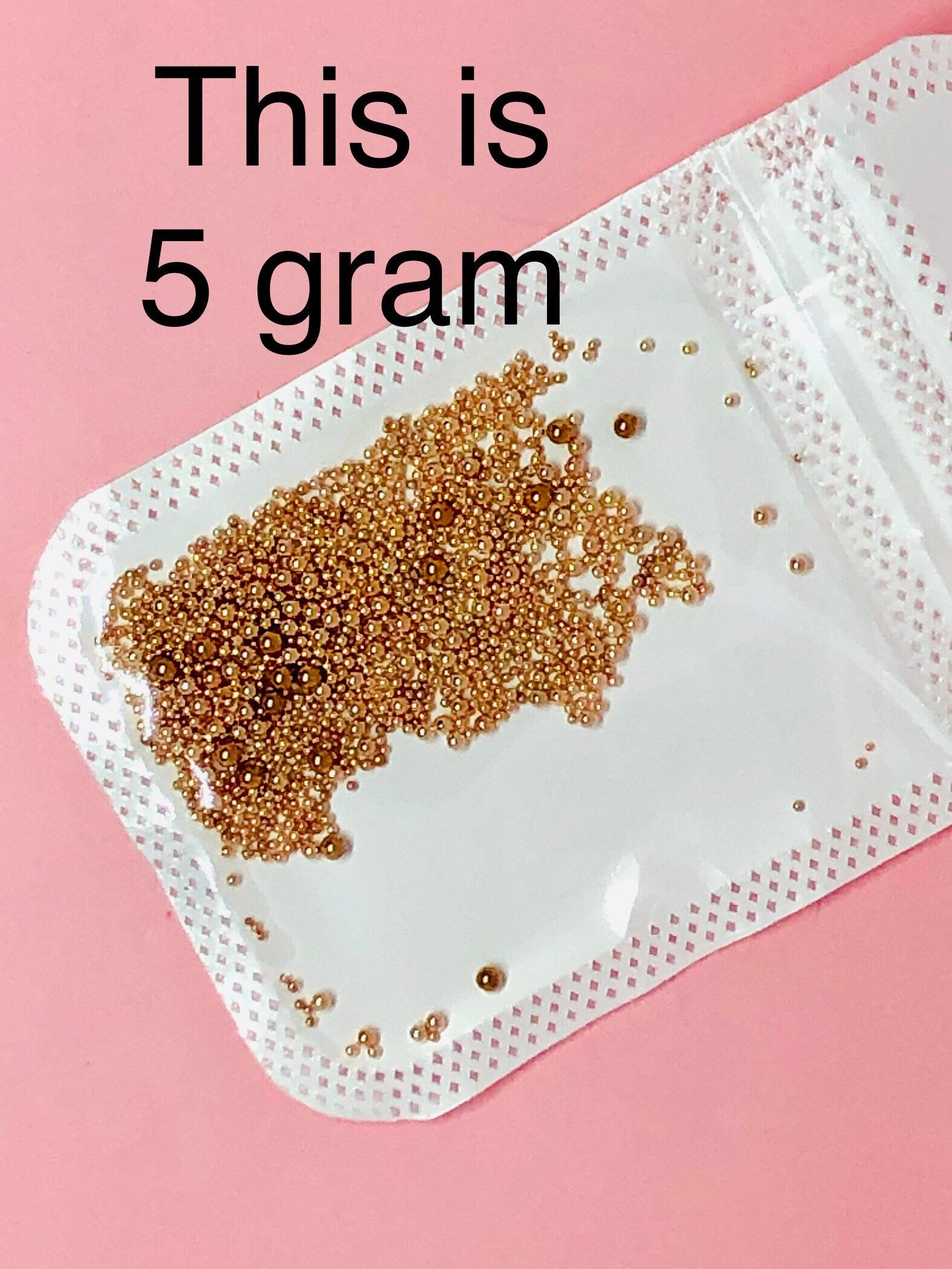 Metallic Caviar beads/ Silver Gold nail micro beads