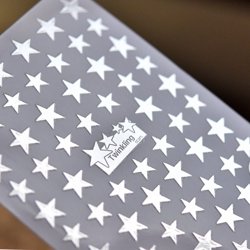 Ultra Thin Star Nail Sticker/ Gold Silver Five Pointed Star Nail Art Stickers Self Adhesive Decals/ Metallic star pro nail art sticker