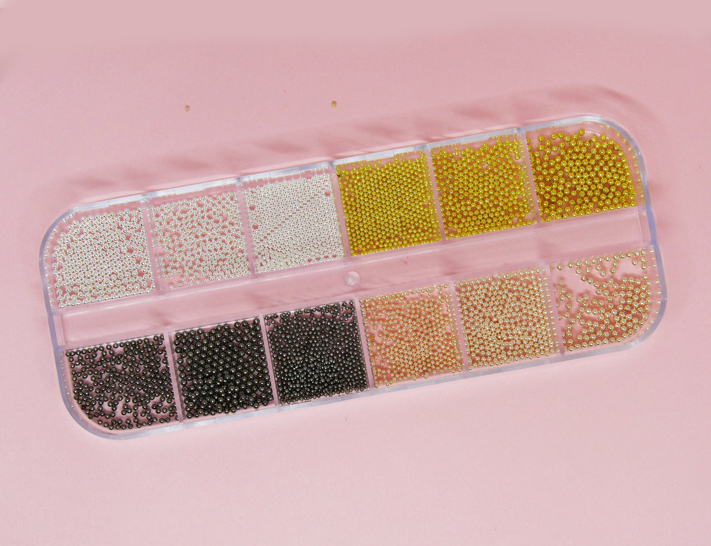Mixed Caviar beads/ Silver Gold nail micro-beads