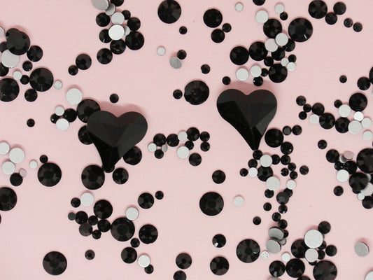 Heart Nail Rhinestones For Nails Art Decorations / multi size mixed nail art decal/ Valentines nails Decoration 3D Gems Stud Charm Crystals
