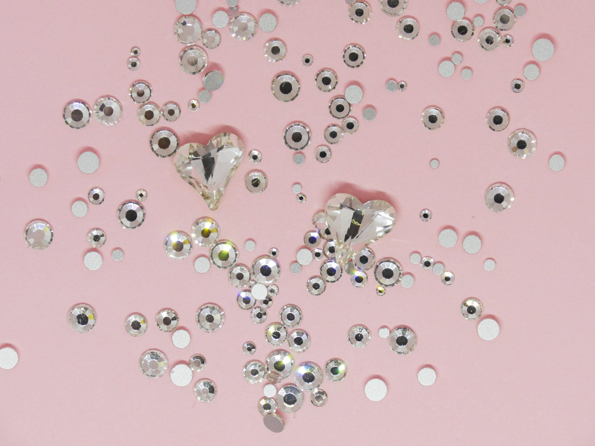 Heart Nail Rhinestones For Nails Art Decorations / multi size mixed nail art decal/ Valentines nails Decoration 3D Gems Stud Charm Crystals