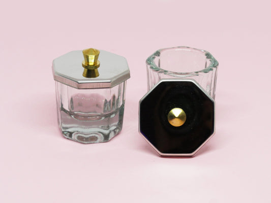 Mini Nail Crystal Glass Cup/ Nail Art Liquid Storage Powder Washing cup/ Nail Brush Cleansing Cup Salon Manicure Tool