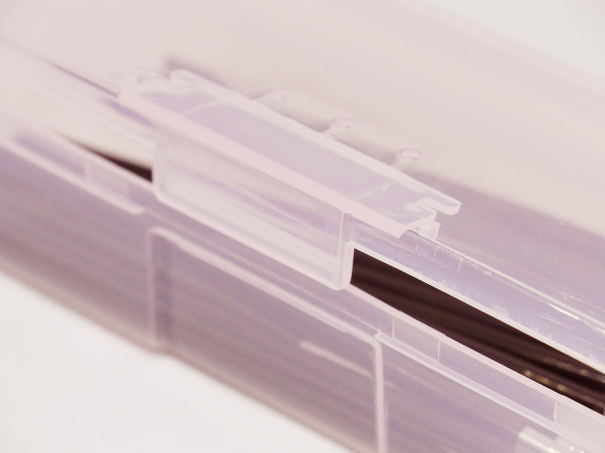 Pink Nail Brush Container Box/ Multifunctional Translucent PVC Pencil Case Plastic Pen Brush Box Stationery Supplies