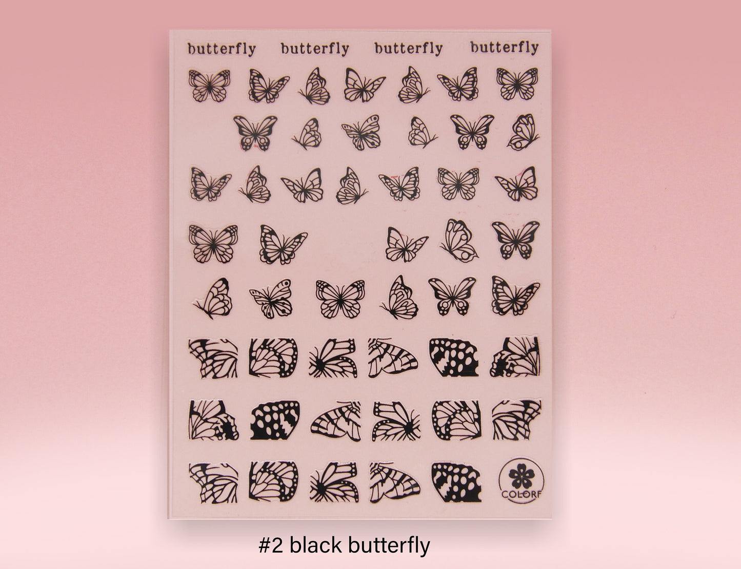 Butterflies floral nail sticker/ Fairy tale Unicorn Star Stickers Self Adhesive Decals/ Nail Art Supplies Nail Decos Peel Off Instagram Nail