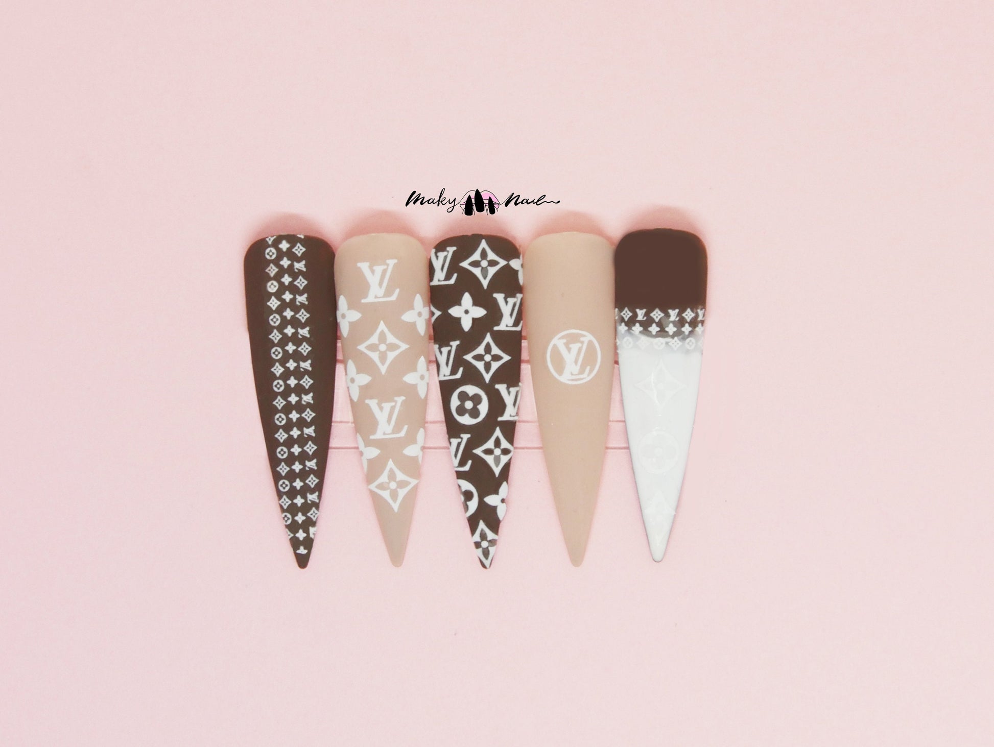 Nail Sticker - Designer Logo LV S