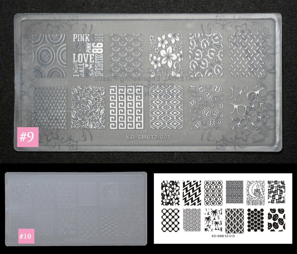 Interlocking Patterns Nail Art Stamping Image Plastic Geometrical nail stamp Plates Manicure Nail Designs DIY/ Nail Stamping Gel plates