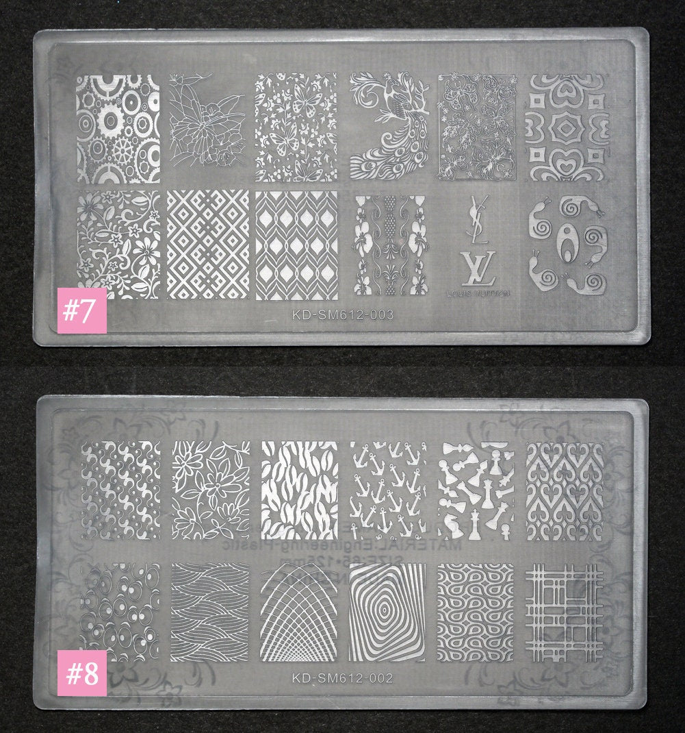 Interlocking Patterns Nail Art Stamping Image Plastic Geometrical nail stamp Plates Manicure Nail Designs DIY/ Nail Stamping Gel plates