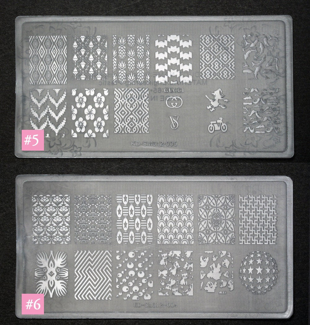 Interlocking Patterns Nail Art Stamping Image Plastic Geometrical nail stamp Plates Manicure Nail Designs DIY/ Nail Stamping Gel plates