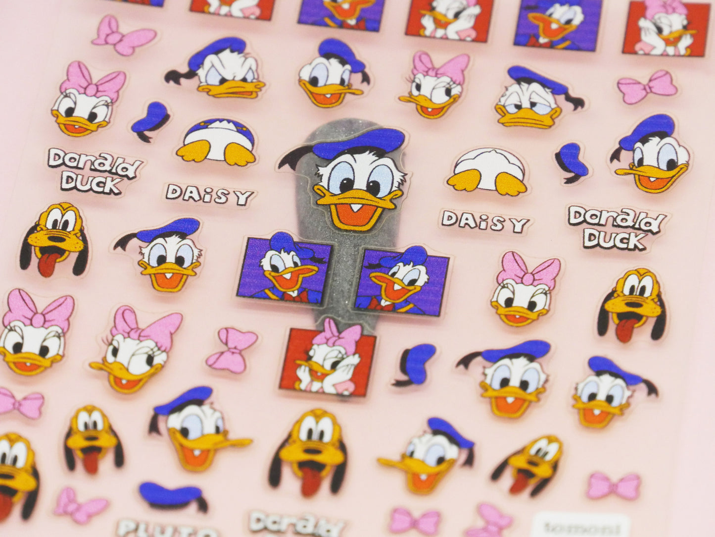 Donald Duck Nail Decals/ Disney Theme nail sticker/ Daisy Duck 3D Nail Art Stickers Self Adhesive Decals/ Miniature Appliques