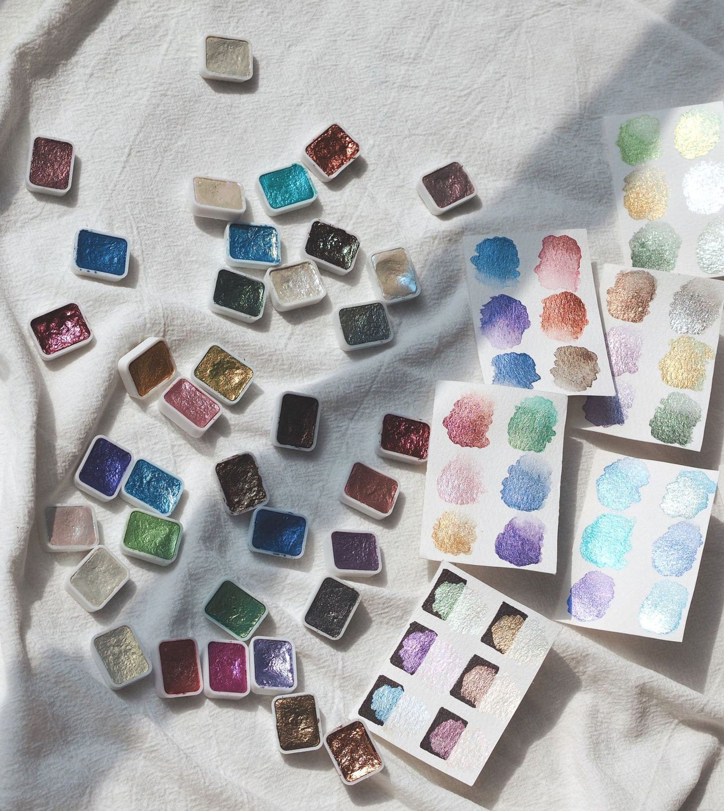 Starry Metallic Glittery Air Dry Water Color Pigment Paint Glitter Shiny Watercolor aquarelle Pearl Pigments Painting for Gradient Nail Art