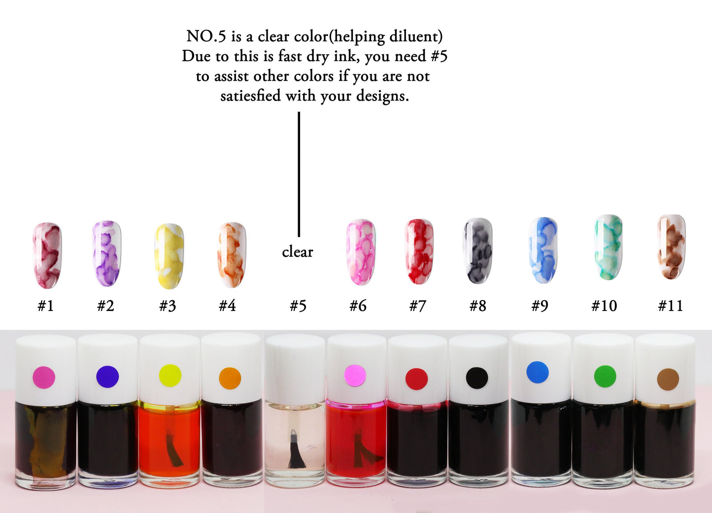 14ml Nail dye ink/ fast dry blossom polish/ gradient nail / Blooming floral paint ink/diluent artistic nail art ink for nail polish and gel