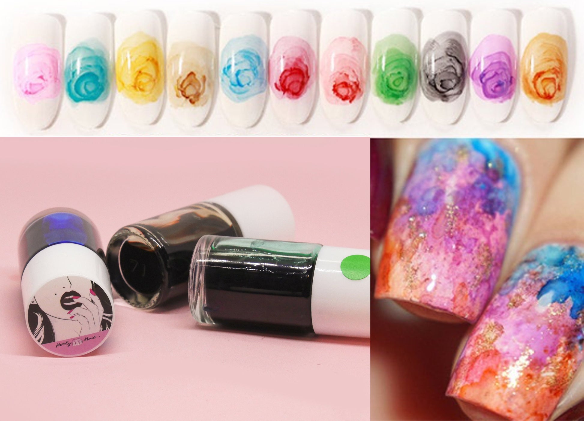 14ml Nail dye ink/ fast dry blossom polish/ gradient nail / Blooming floral paint ink/diluent artistic nail art ink for nail polish and gel