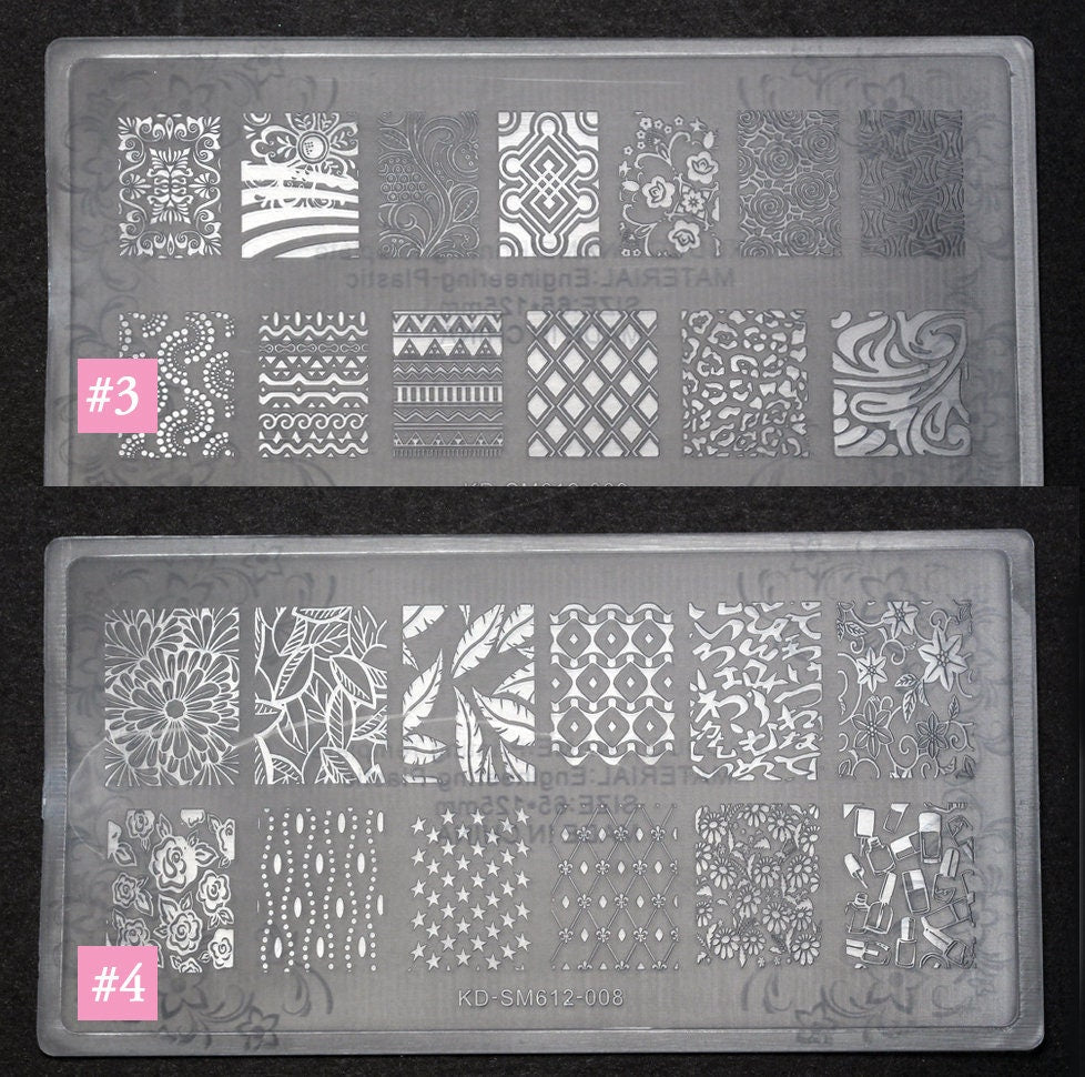 Interlocking Patterns Nail Art Stamping Image Plastic Geometrical nail stamp Plates Manicure Nail Designs DIY/ Nail Stamping Gel plates