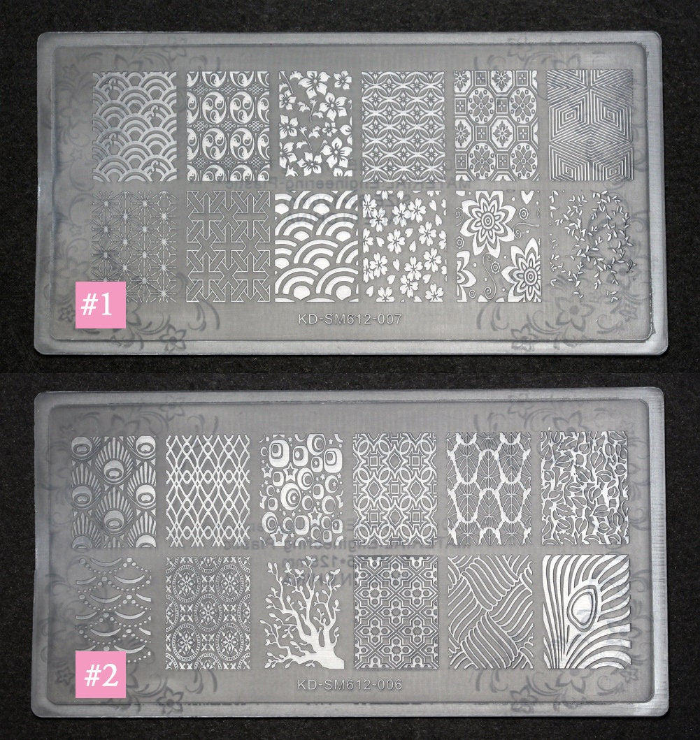 Interlocking Patterns Nail Art Stamping Image Plastic Geometrical nail stamp Plates Manicure Nail Designs DIY/ Nail Stamping Gel plates