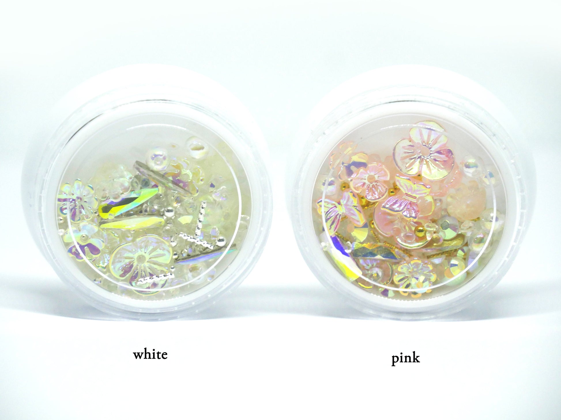 Mixed Aurora Halo Floral Nail Art Manicure Crafts DIY/ Caviar Bubble beads nail decoration