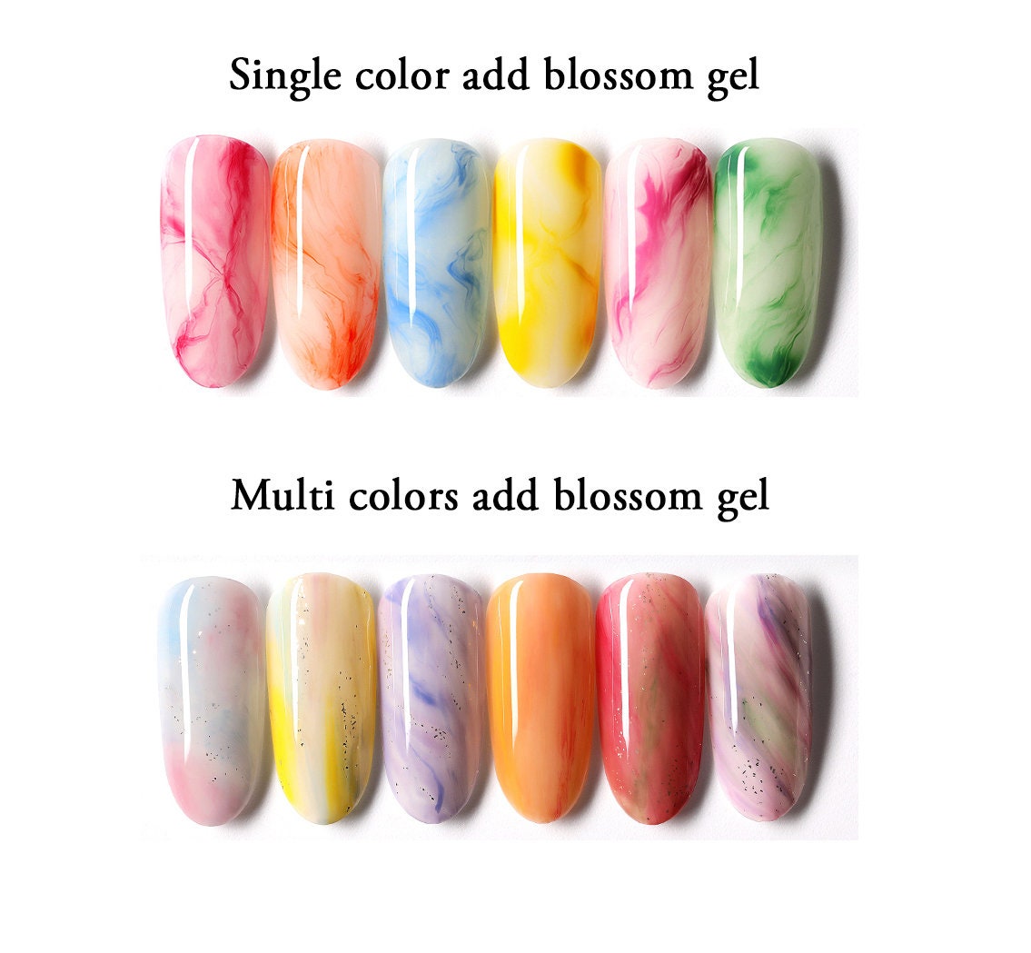 15ML Marble blossom gel polish/ gradient design gel/ Blooming floral paint gel/ Bloom soak off uv gel for nail art design