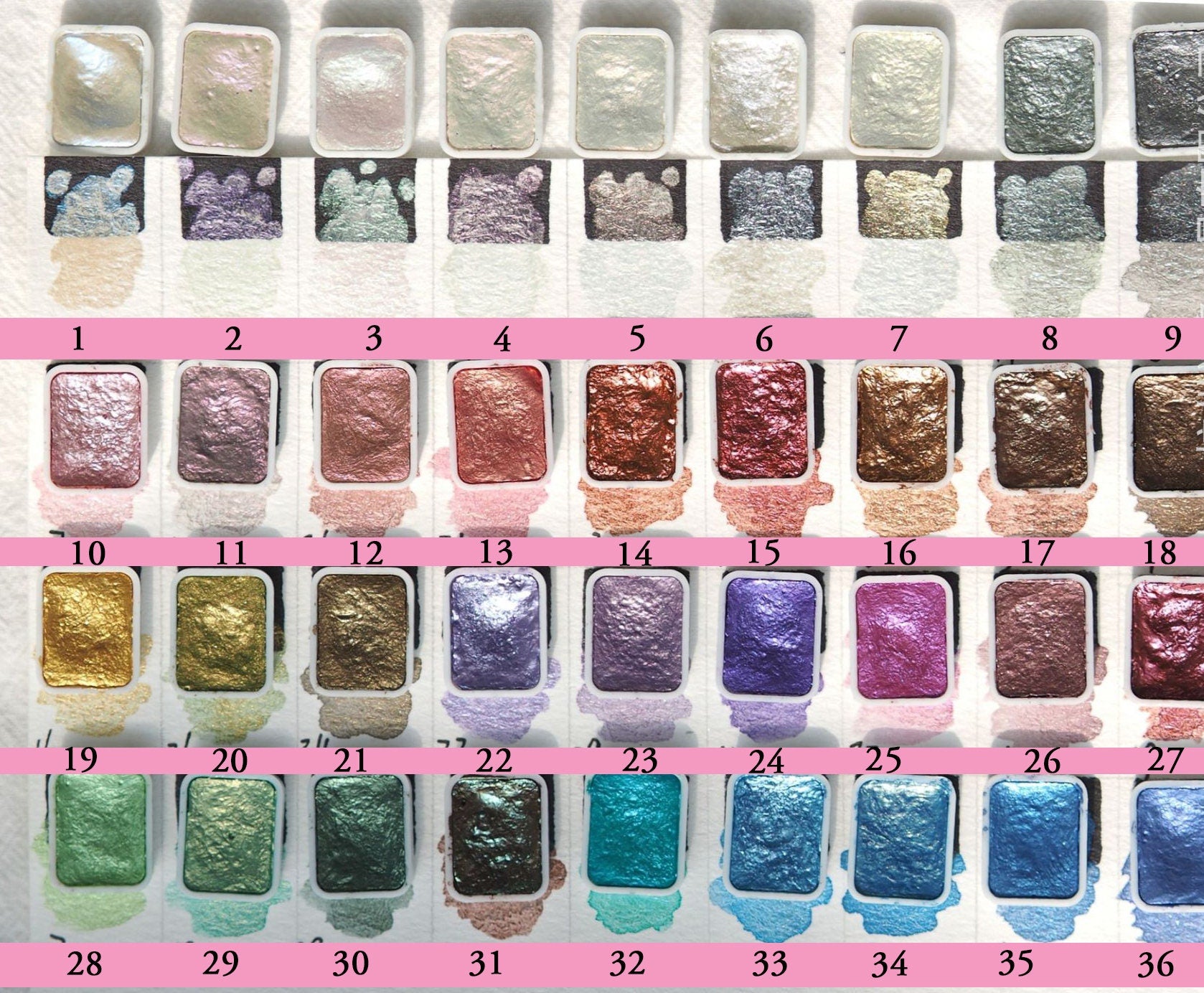 Starry Metallic Glittery Air Dry Water Color Pigment Paint Glitter Shiny Watercolor aquarelle Pearl Pigments Painting for Gradient Nail Art