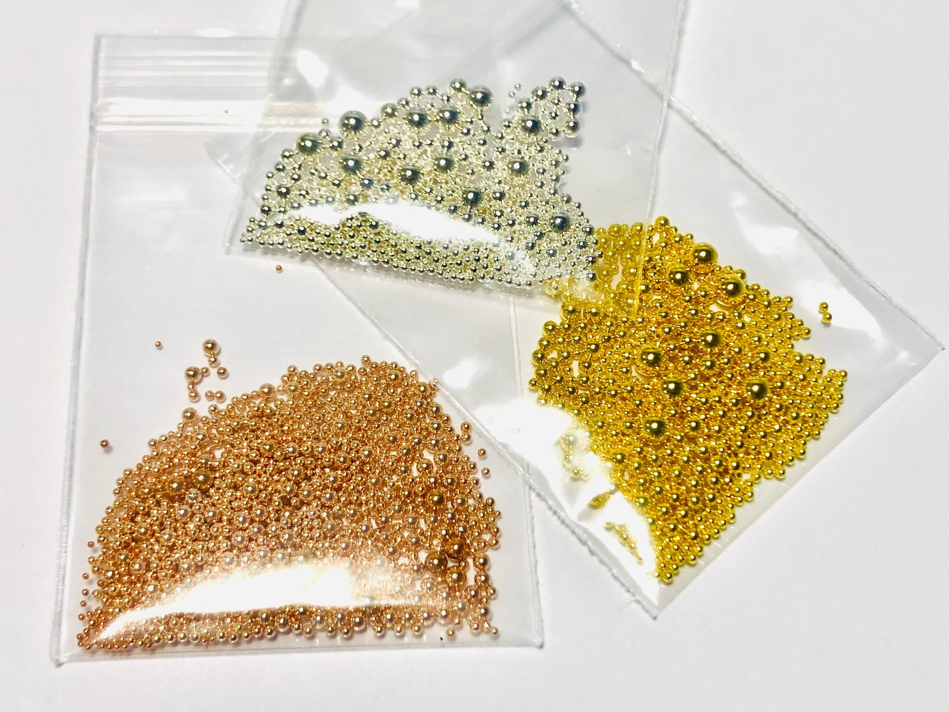Metallic Caviar beads/ Silver Gold nail micro beads