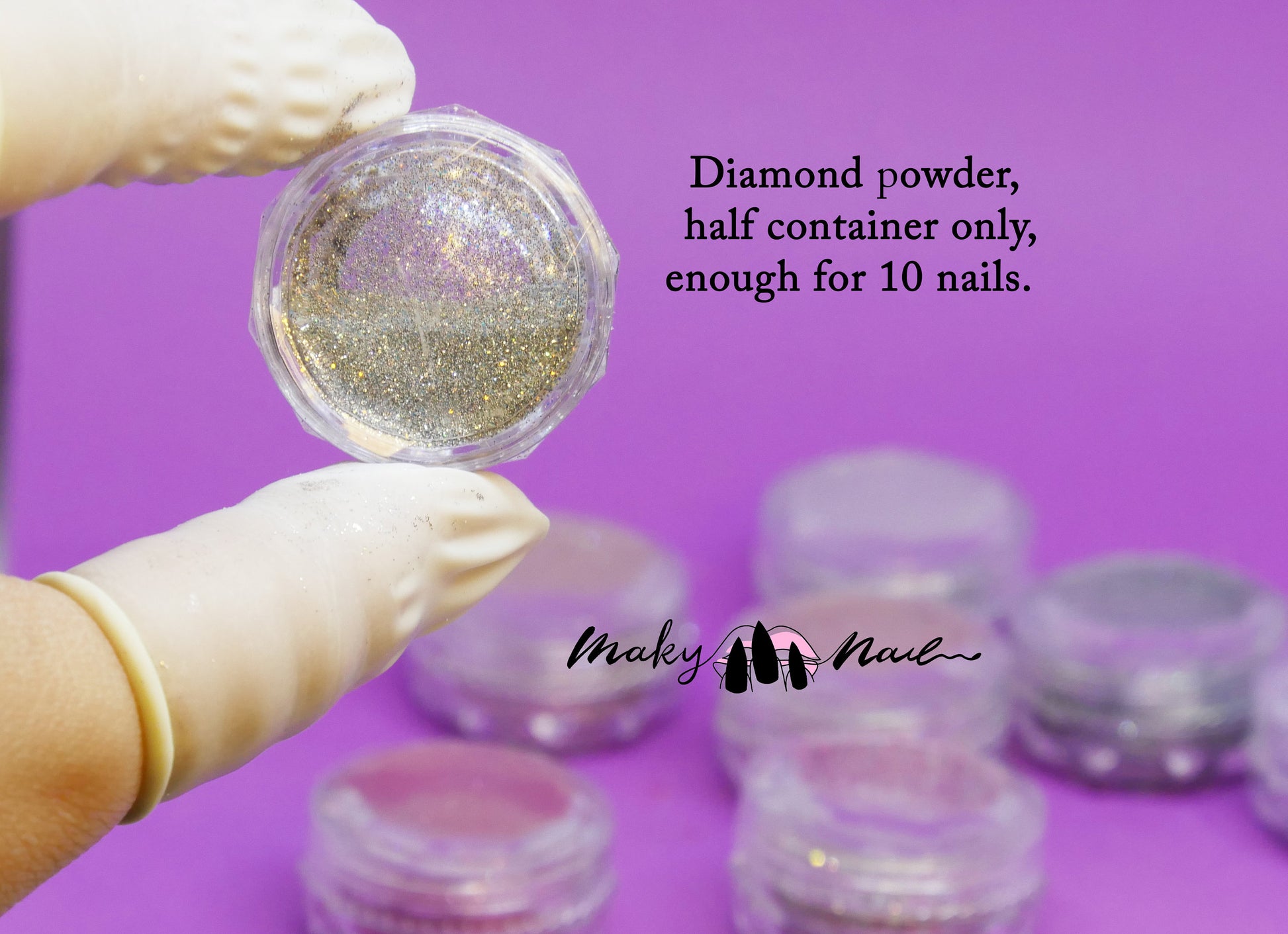 Diamond Shimmer Sparkle Glitter for nail design/ 1 Jar Microfine Manicure Pedicure Crystal Powder Nail Supply