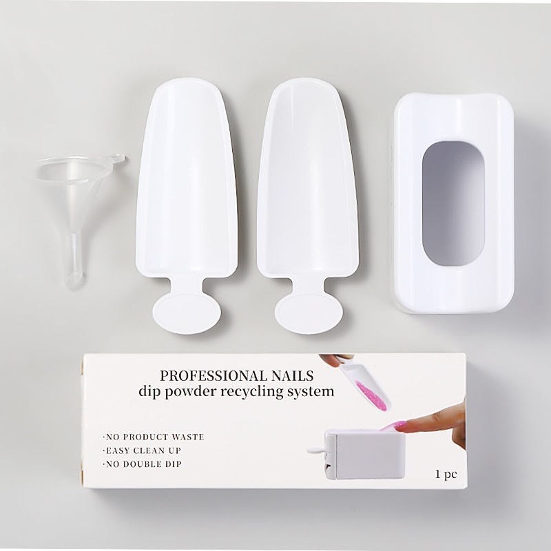 Dip Powder Recycling System Nail Supply Tool/ Nail Glitter Crystal Beads Recycle Box/ Manicure Tray