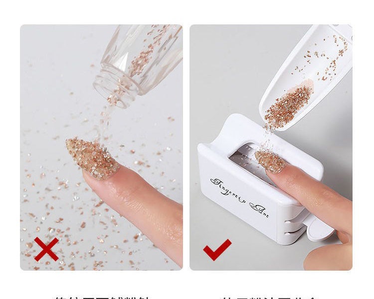 Dip Powder Recycling System Nail Supply Tool/ Nail Glitter Crystal Beads Recycle Box/ Manicure Tray