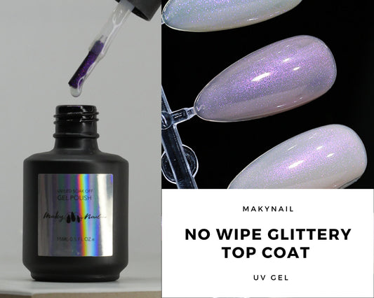 15ml Glittery Top Coat UV Gel/ Matte & Shining Smoothie Glitter Sparkles Manicure uv gel polish