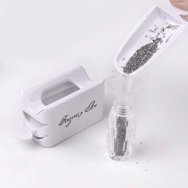Dip Powder Recycling System Nail Supply Tool/ Nail Glitter Crystal Beads Recycle Box/ Manicure Tray