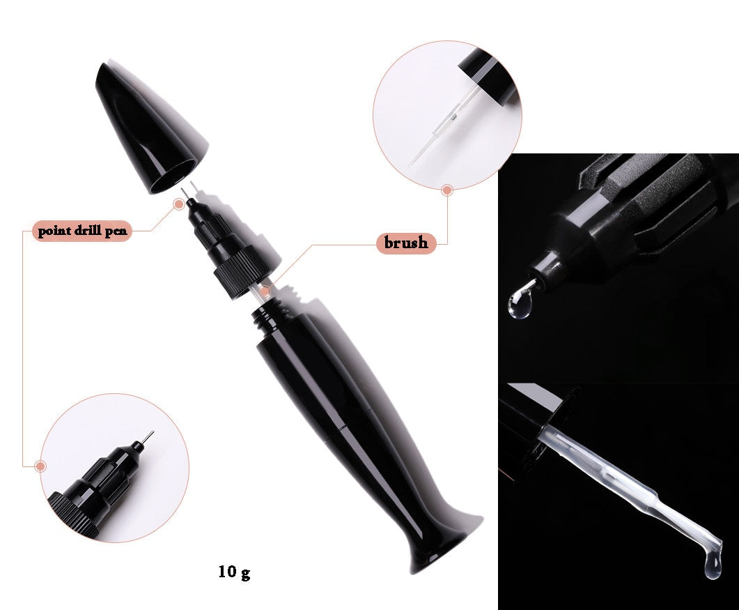 5g 10g UV nail glue /Nail accessories Adhesive Glue Fast-dry for UV LED Nail Rhinestone False Tips Glue Manicure/ clear uv gel nail glue