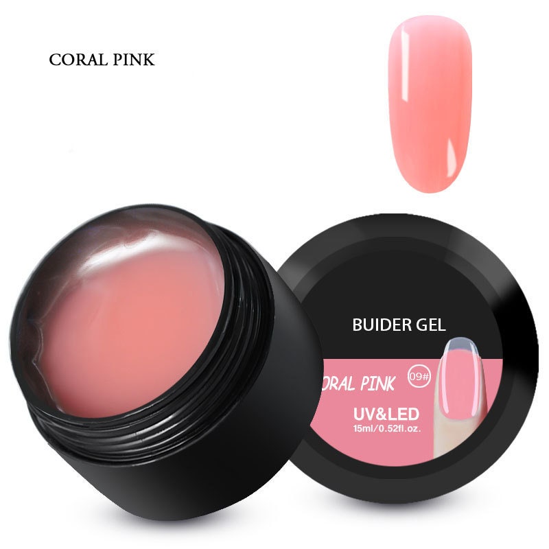 15ml Extension Poly Nail Gel LED UV Quick Building Poly Gel extension tips fast Nail builder Camouflage UV Gel Nail Art Coffin Nail