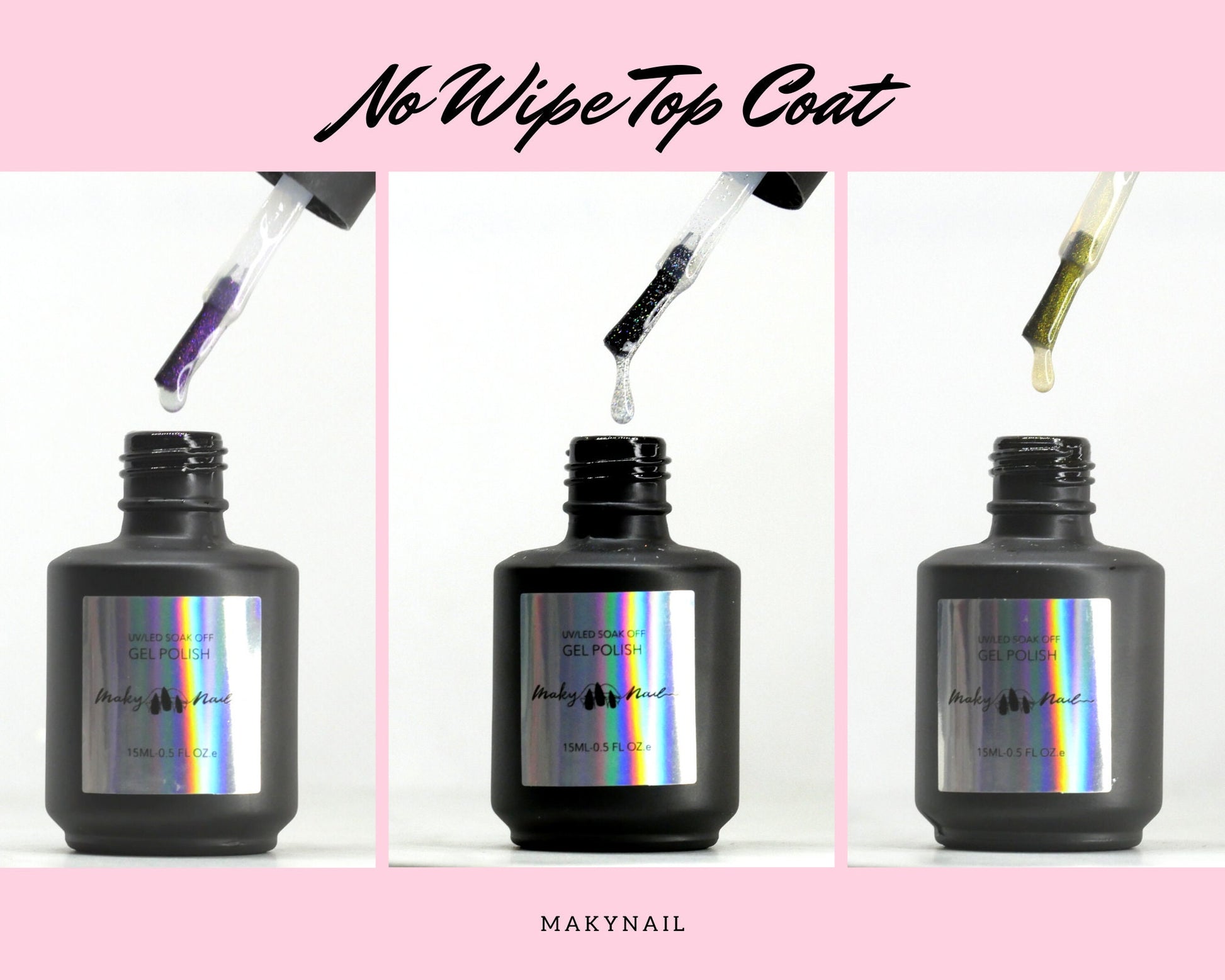 15ml Glittery Top Coat UV Gel/ Matte & Shining Smoothie Glitter Sparkles Manicure uv gel polish