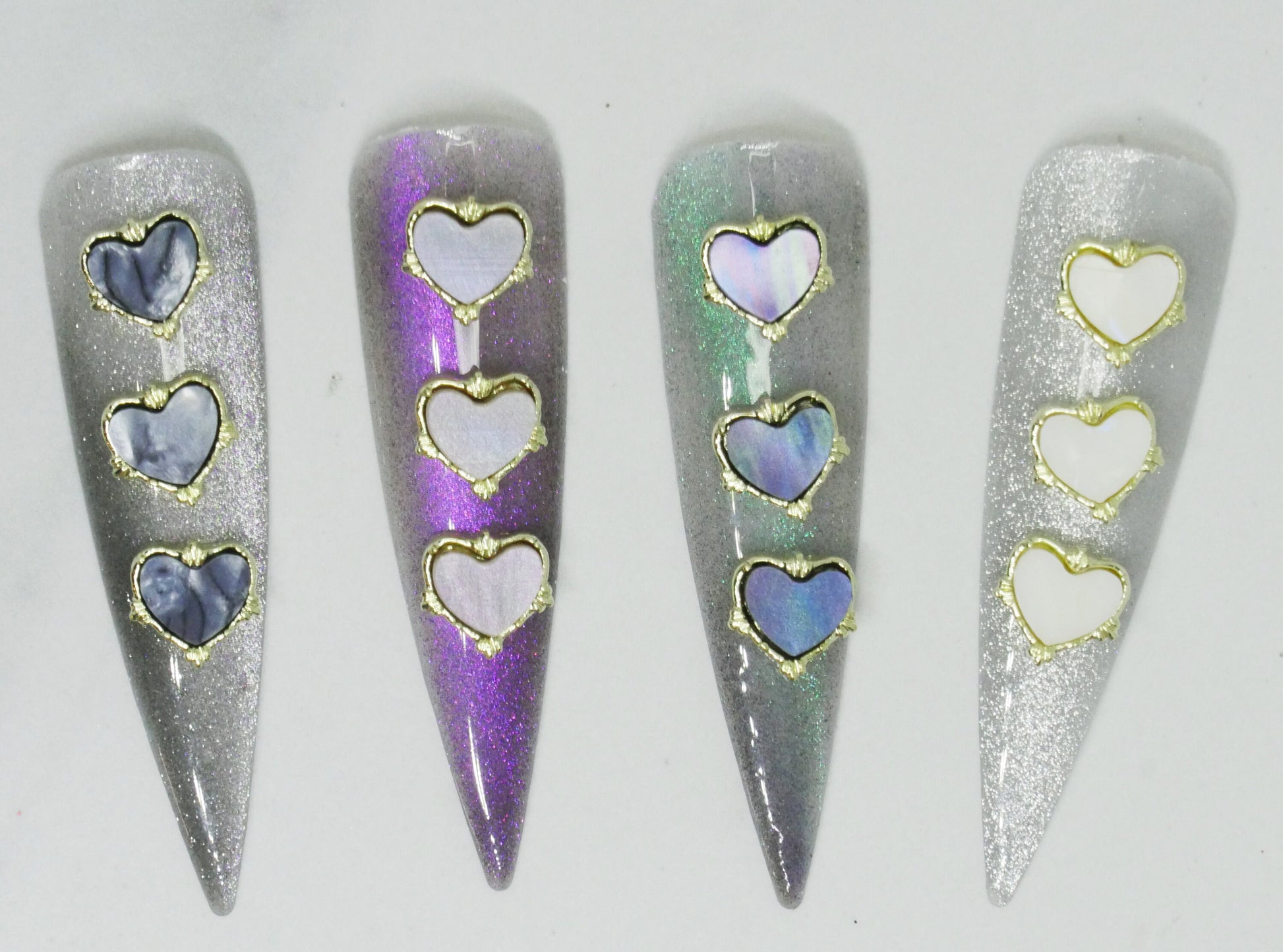 45pcs Heart Shaped Nail Charms Nails art Charms Accessories Decal