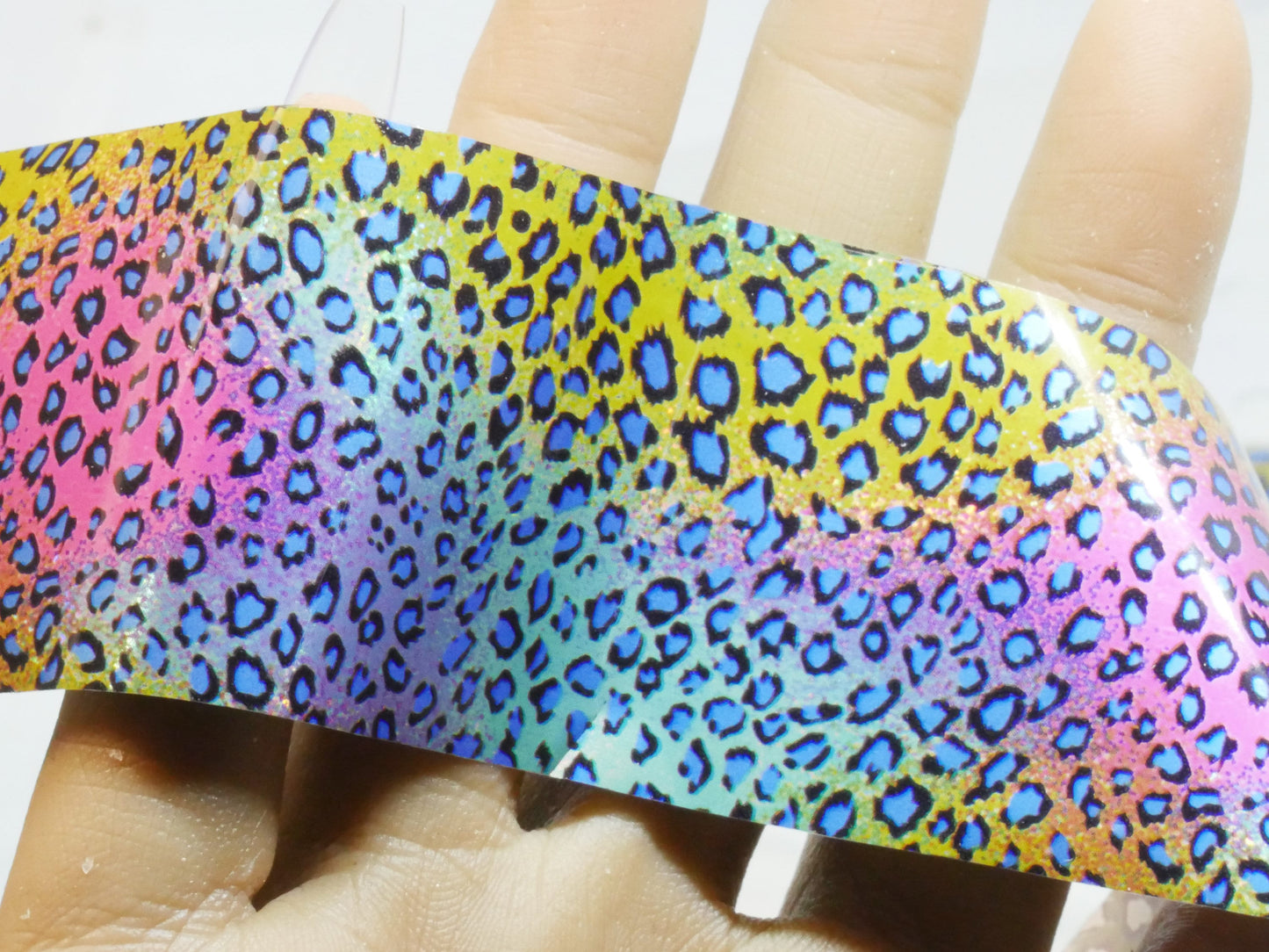 1 Yard Leopard Print transfer paper Foil Nail Art Sticker Decal/ Animal pattern DIY Golden nail transferring mirrored foil design